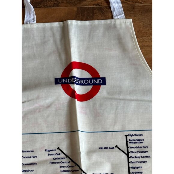 London Underground Map Apron With Adjustable Ties Cotton 1994 Design Kitchen - Picture 2 of 7